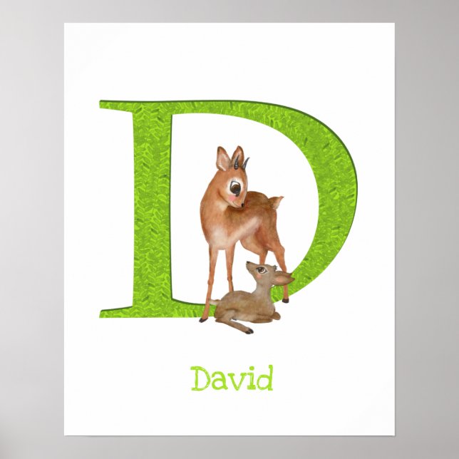 Affiche L'animal ABC D est destiné à l'impression dik-dik (Devant)