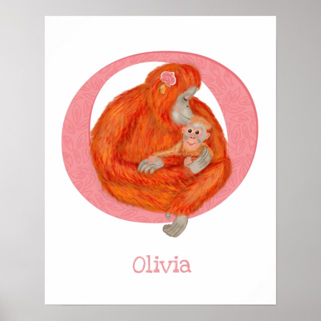 Affiche L'animal ABC O est destiné à l'impression orangout (Devant)