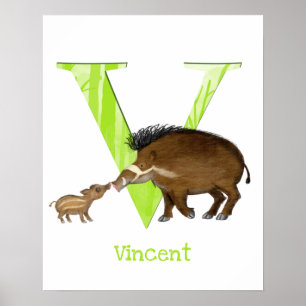 Affiche L'animal ABC V est destiné à Visayan warty pig pri