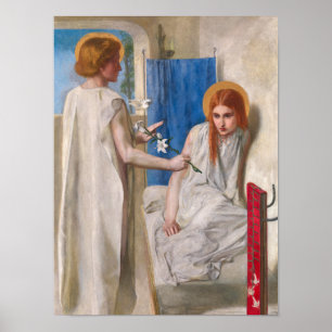 Affiche L'Annonciation de Dante Gabriel Rossetti