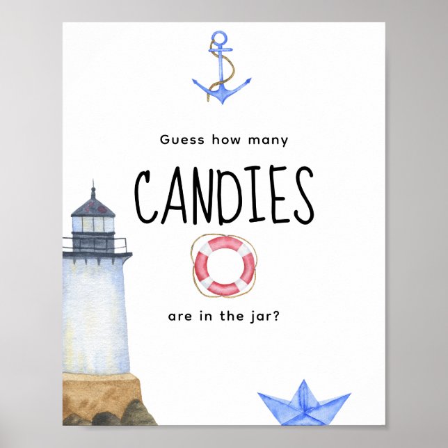 Affiche Lanterne à eau - Combien de bonbons (Devant)