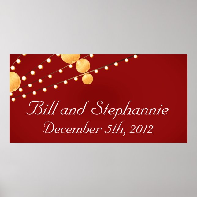 Affiche Lanternes en papier bannière personnalisées de 22, (Devant)