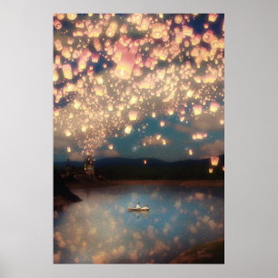 Affiche Lanternes Love Wish