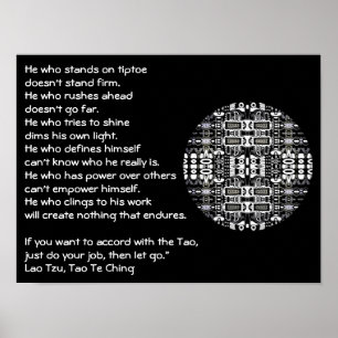 Affiche Lao Tseu inspiré citation de l'affiche de mandala