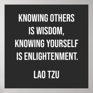 Affiche Lao Tzu Insight : Connaître les autres, soi-même