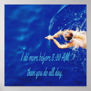 Affiche Lap Swim Team Motivational Inspiration