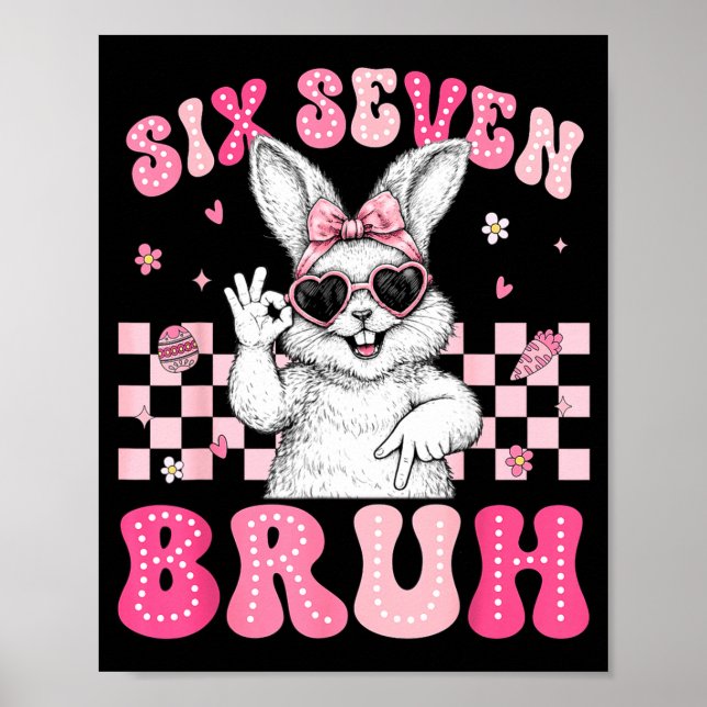 Affiche Lapin 67 Six Sept Bruh 6 7 Joyeuses Pâques Wo (Devant)