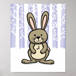 Affiche Lapin animal de la forêt