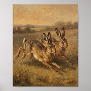 Affiche Lapin Antique n° 2 I Peinture Vintage