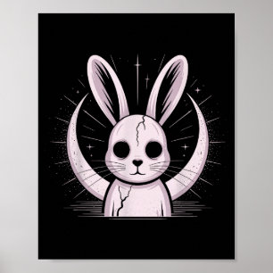 Affiche Lapin au clair de lune Nge Alt Lapin Horreur Sorci