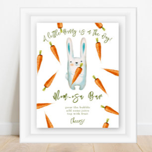 Affiche Lapin aux carottes - bar mom-osa