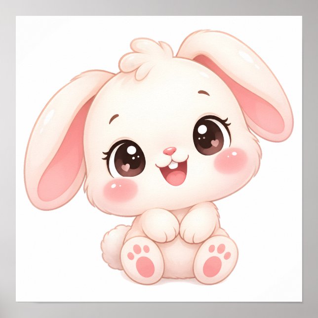Affiche Lapin bébé endormi (Devant)