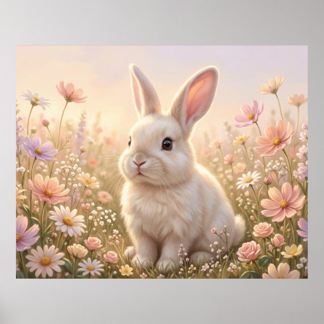 Affiche Lapin Blanc (Devant)