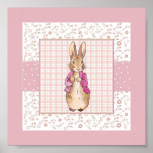 Affiche Lapin Classique de Bunny rose Manteau Art de Nurse