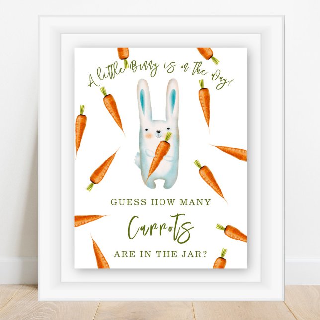 Affiche Lapin - Combien de carottes sont dans le pot (Créateur téléchargé)