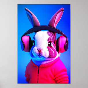 Affiche Lapin cool