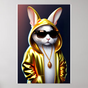Affiche Lapin cool