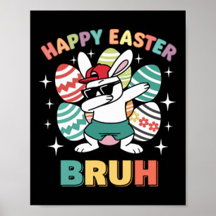 Affiche Lapin Dab Drôle Joyeuses Pâques Frangin Pour Garço