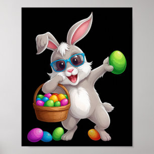 Affiche Lapin Dabbing drôle de Pâques