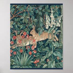 Affiche Lapin Dans La Forêt - William Morris