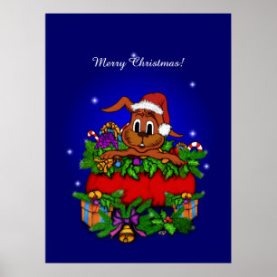 Affiche Lapin de Noël