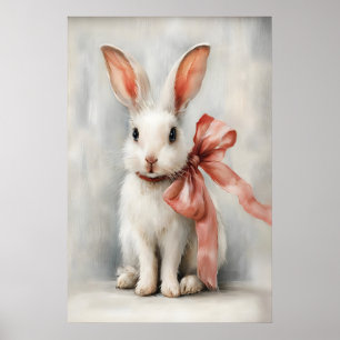 Affiche Lapin de Pâques à l'arc Imprimable de nurserie, Vi