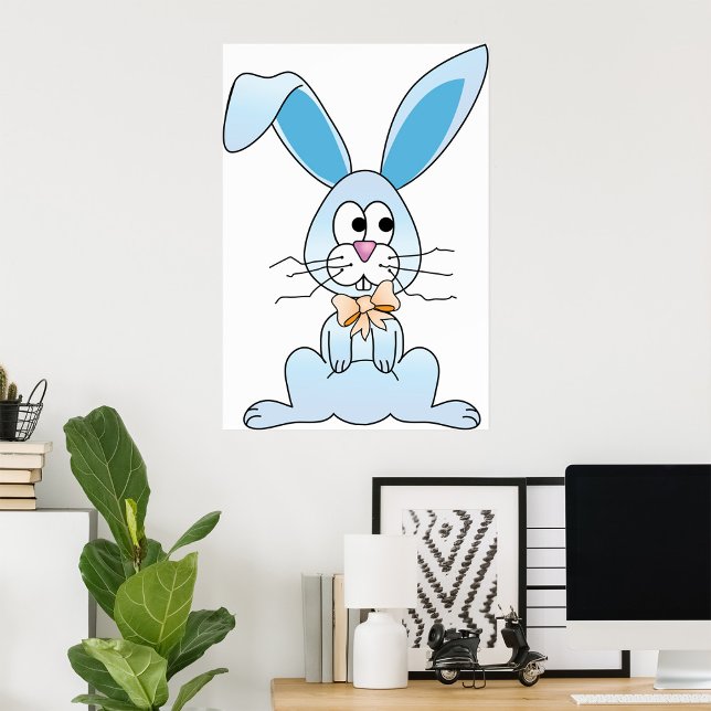 Affiche Lapin De Pâques Avec Cravate De Bow (Créateur téléchargé)