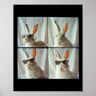 Affiche Lapin de Pâques dans le style de la machine photo