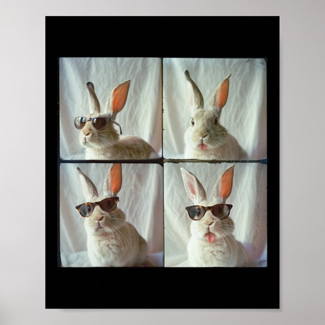 Affiche Lapin de Pâques dans le style de la machine photo  (Devant)