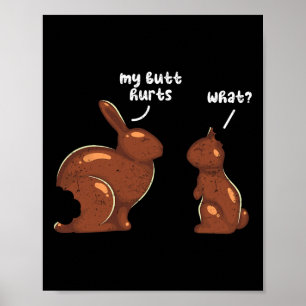 Affiche Lapin de Pâques drôle mon cul me fait mal quoi Gru