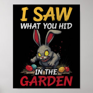 Affiche Lapin de Pâques effrayant Lapin effrayant Horreur