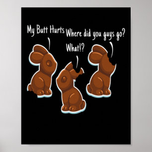Affiche Lapin de Pâques lapin de Chocolat Lapin de Pâque