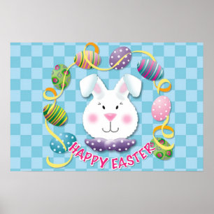 Affiche Lapin de Pâques mignon