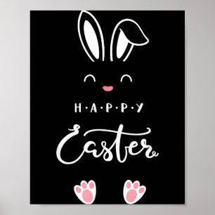 Affiche Lapin de Pâques printemps œuf de Pâques hommes de 