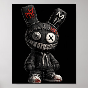 Affiche Lapin Effrayant Horreur Gothique Grunge Emo Esthét