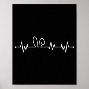 Affiche Lapin Entend Fréquence Rythme Cardiaque Lapin de P