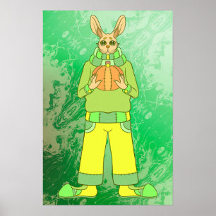 Affiche Lapin heureux