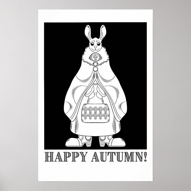 Affiche Lapin heureux (Devant)