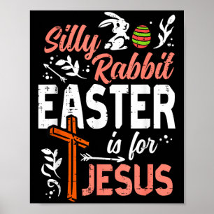 Affiche lapin idiot chrétien pâques pour jésus hommes garç