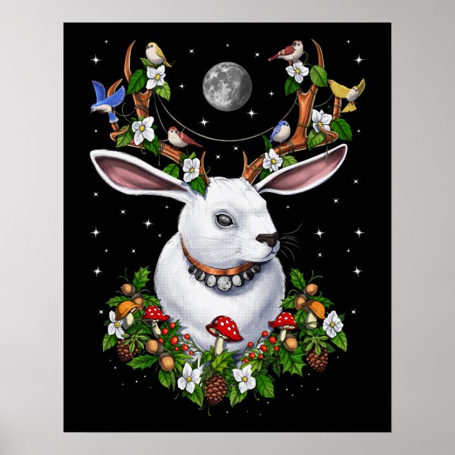 Affiche Lapin Jackalope (Devant)