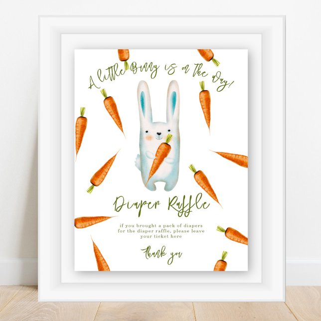 Affiche Lapin - Jeu de tombola de couche (Créateur téléchargé)