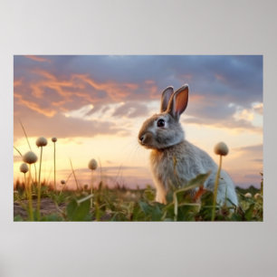 Affiche Lapin Lapin Animal Nature Majestic Wild