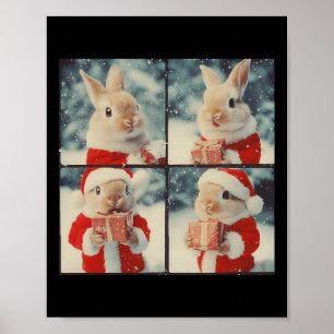 Affiche Lapin Lapin Père Noël Animal Photographie Noël Ra