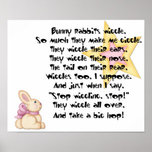 Affiche Lapin Lapins Imprimer en blanc