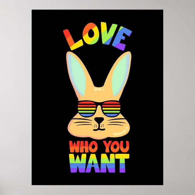 Affiche Lapin lesbien LGBT (Devant)