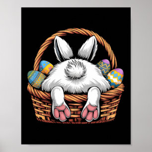 Affiche Lapin Mignon Chasse aux Œufs de Chocolat Chasse au
