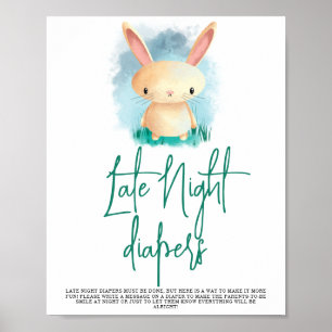 Affiche Lapin mignon - Couches de nuit