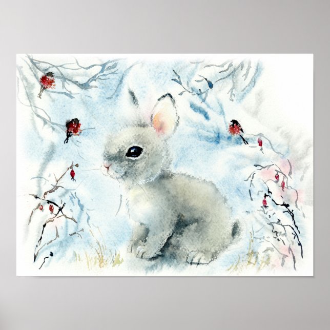 Affiche Lapin Moche Dans La Neige  (Devant)