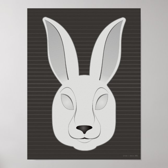 Affiche Lapin monochrome (Devant)