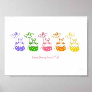 Affiche Lapin Pastel Marguerite
